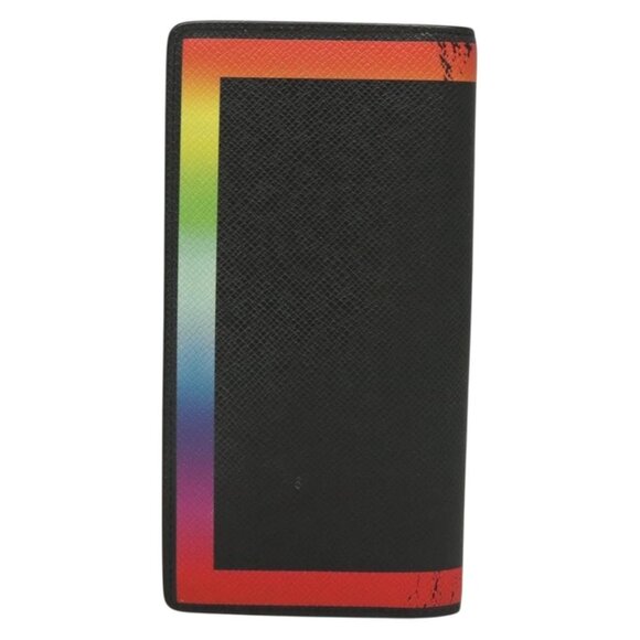 LOUIS VUITTON Taiga Rainbow Portefeuille Braza Long Wallet M30349 LV Auth 133008 - Picture 3 of 16